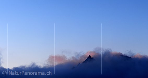 P004182: Panorama Morgenstimmung über dem Schinhornmassiv