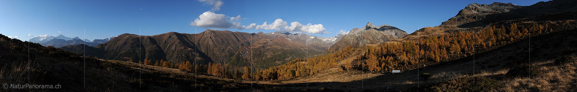 P004267: Grosspanoramabild Herbstabend in den Bergen