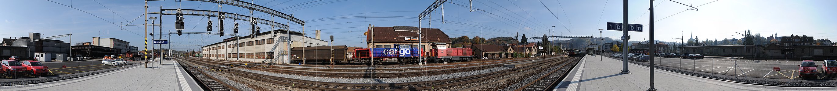 P004317: Panoramafoto Bahnhof der Schweizerischen Bundesbahnen SBB