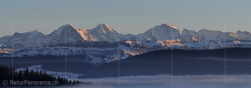 P004467a: Panoramafoto Eiger, Mönch und Jungfrau