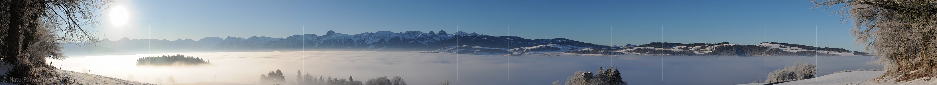P004551: Panoramabild Nebelmeer über dem Gürbetal