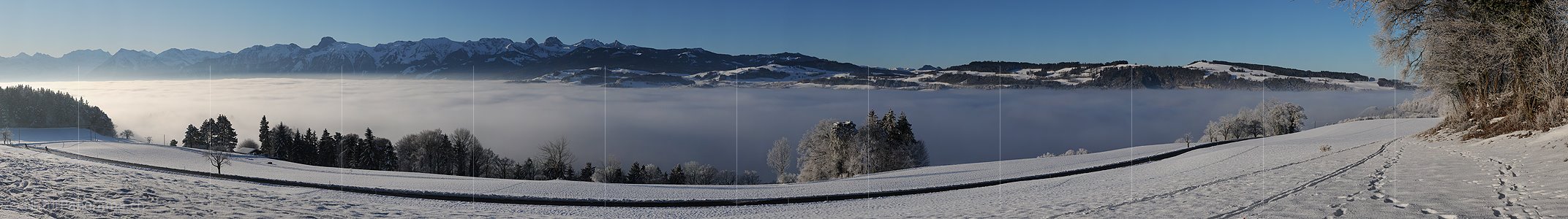 P004552: Grosspanorama Nebelmeer und Stockhornkette vom Belpberg