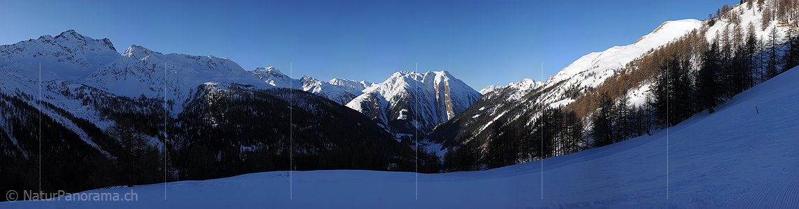 P004614: Grosspanoramabild Wintermorgen im Binntal