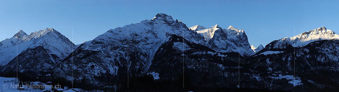P004673: Panoramabild Morgenstimmung am Wetterhorn