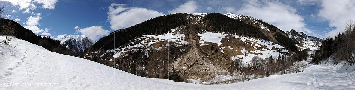 P004723: Panoramic photo avalanche cone