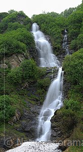 P005182a: Panoramafoto Hoher Wasserfall (Langzeitbelichtung)