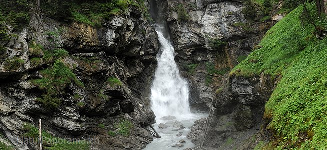 P005291: Panoramabild Wasserfall (Pochtefall, Kiental)