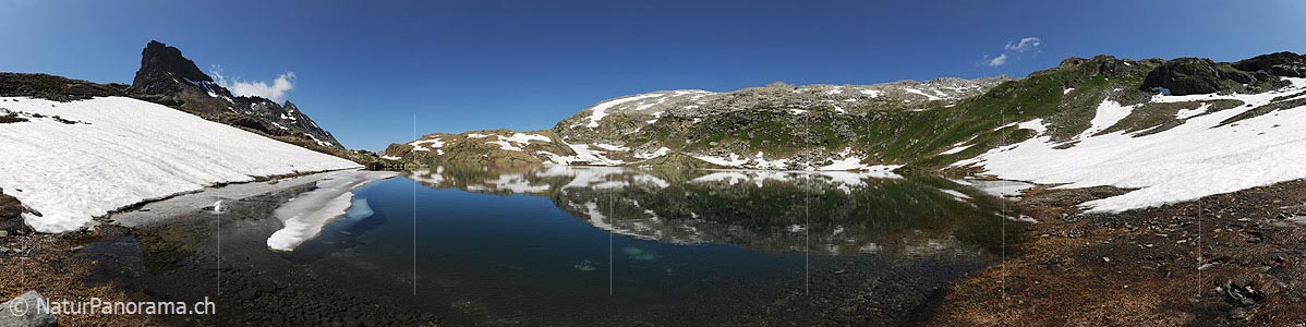P005375: Panoramabild Spiegelung und Eisscholle im Geisspfadsee