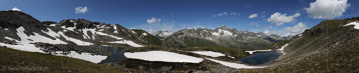 P005429: Panoramabild Seenplatte mit drei Bergseen
