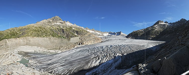 P005460: Panoramafoto Rhonegletscher (Stand 8.2009)