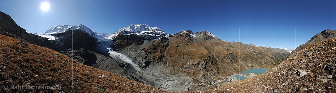 P005710: Grosspanorama Aussicht von der Turtmannhütte