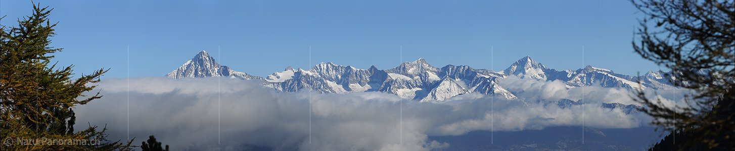 P005742: Panoramabild Bergkette mit Bietschhorn