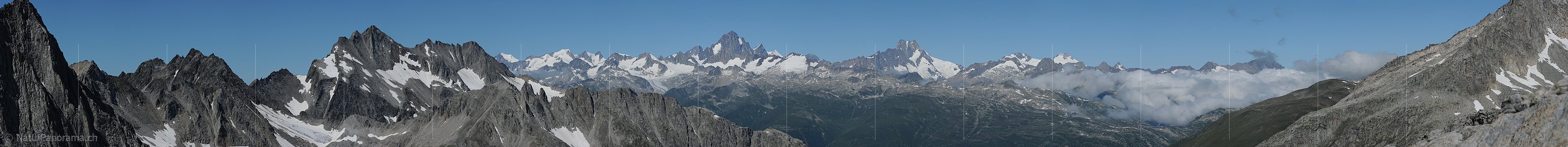 P006381: Panoramabild Berner Alpen von Süden, Schweiz