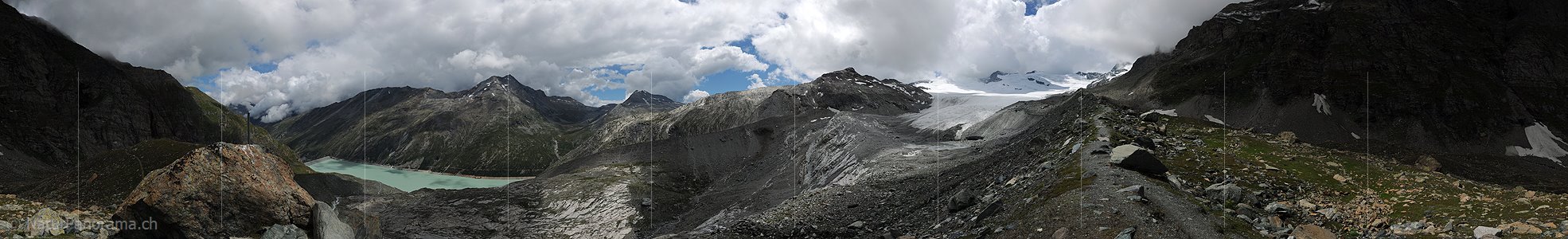 P006554: Panoramabild einer dramatischen Stimmung am Schwarzberggletscher