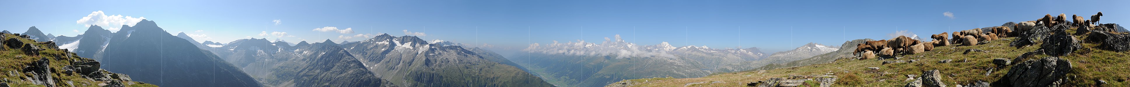 P006630a: Gipfelpanorama Vorder Berg (Obergoms)