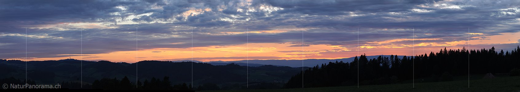 P006673: Panoramabild Abendstimmung mit Wolkenhimmel