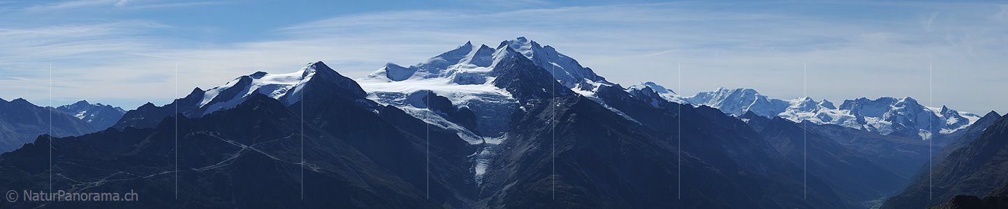 P006788a: Hochauflösendes Panoramabild Mischabel vom Augstbordhorn