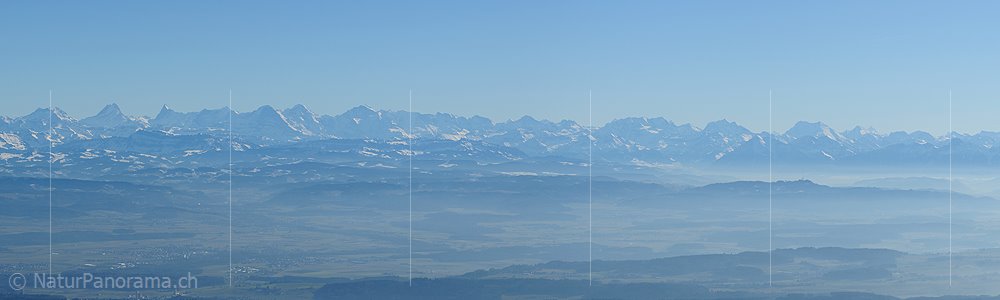 P007184b: Panorama Berner Alpen und das Mittelland von der Hasenmatt