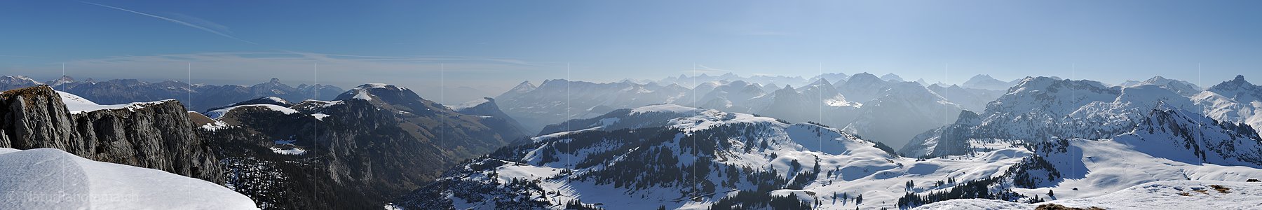 P007251a: Panoramafoto Blick vom Niderhorn über das Diemtigtal