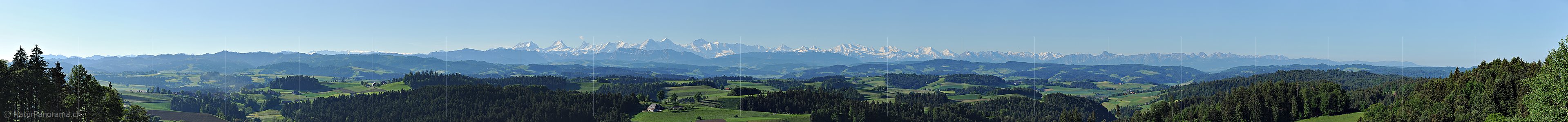 P007563: Panoramabild Emmental und Berner Alpen von der Lueg