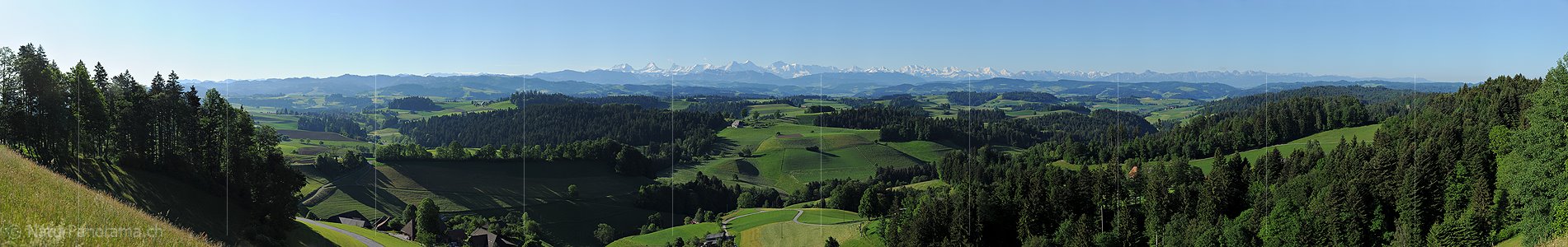 P007565: Gigapixel-Panoramafoto Emmental und Berner Alpen von der Lueg