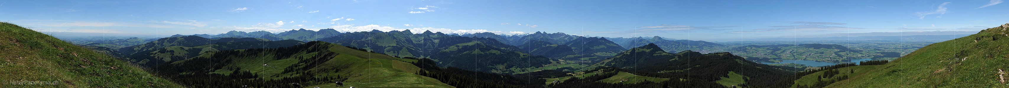 P007783: Gipfelpanoramabild La Berra (Freiburger Alpen)