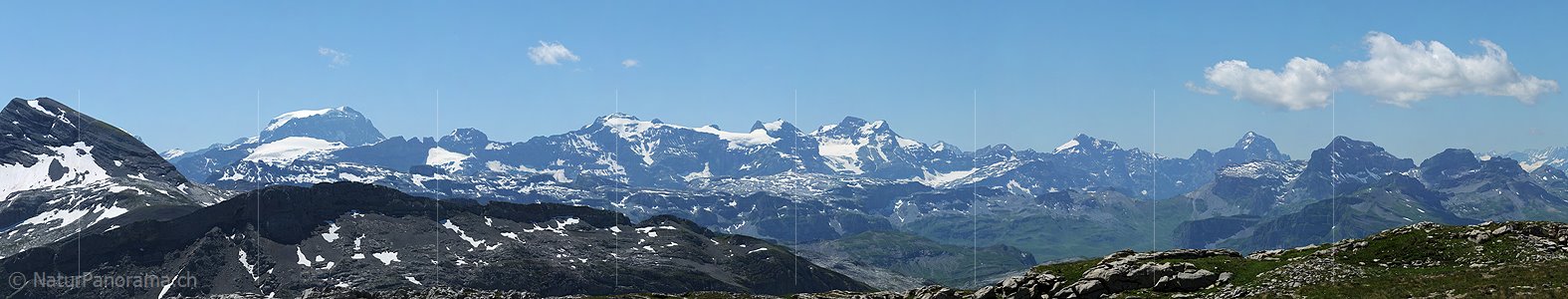 P007860a: Panoramabild Tödi und Clariden