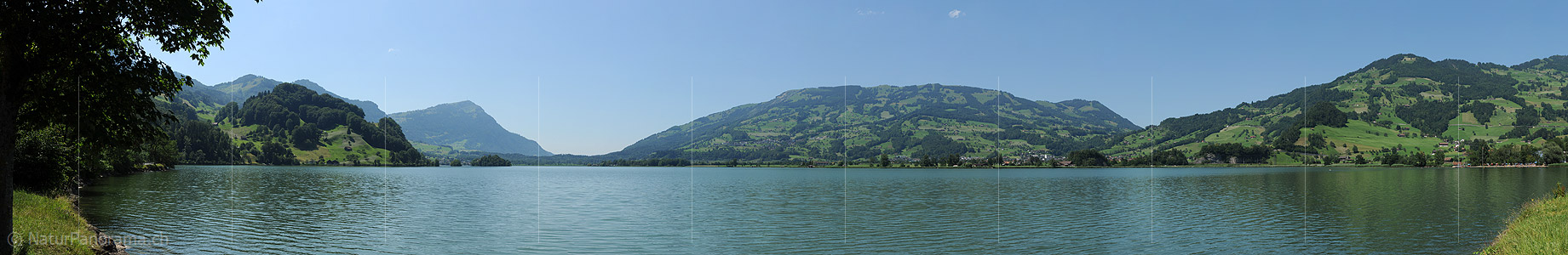 P007872: Panoramabild Lauerzersee mit Rigi-Kulm und Gnipen
