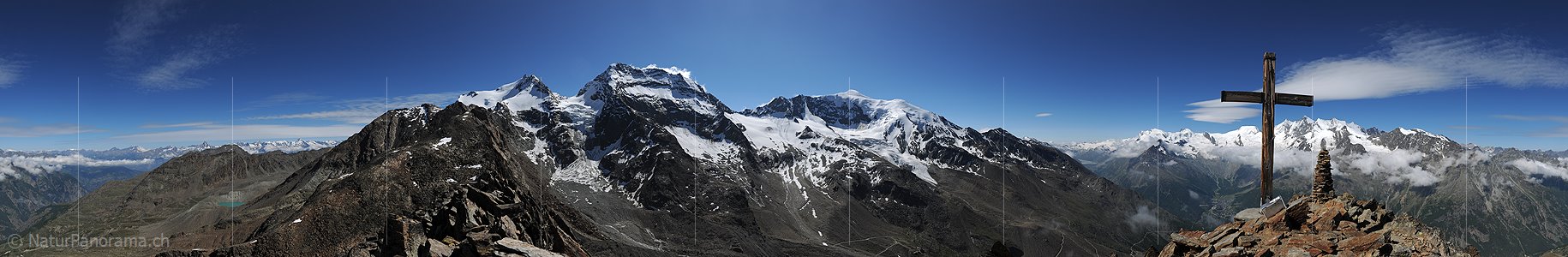 P007906: 360° Gipfelpanorama Jegihorn (Saastal)