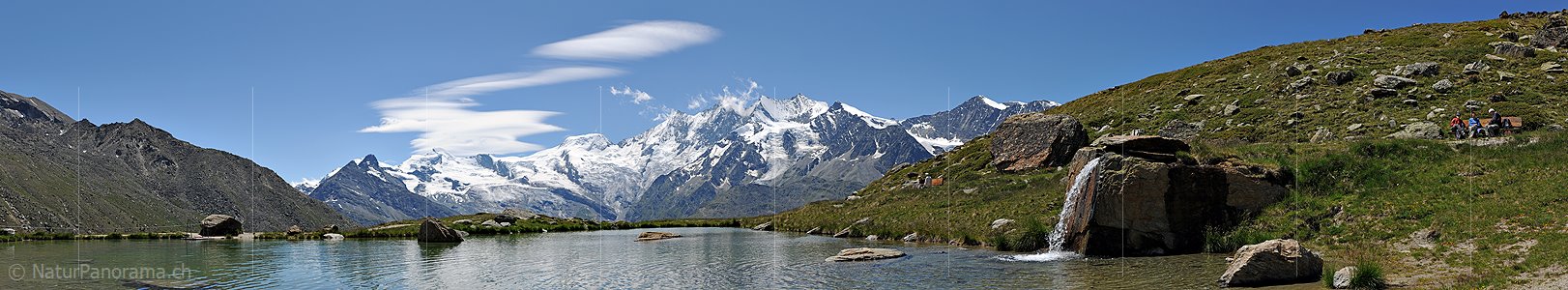 P007926: Panoramabild Kreuzbodensee im Saastal
