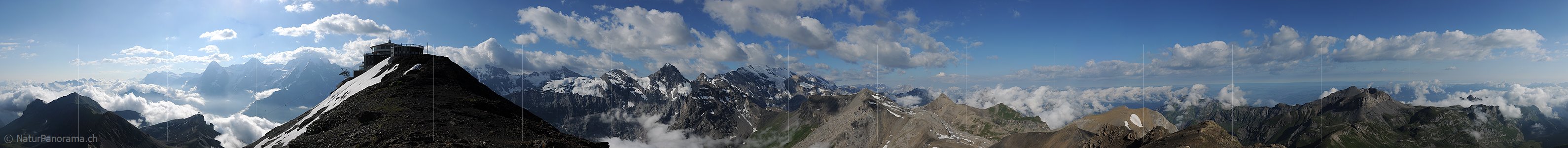 P007966: Gipfelpanoramabild Schilthon (Piz Gloria)