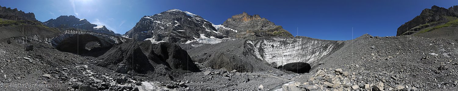 P007991: Panoramabild Gletscherlandschaft am Gamchigletscher