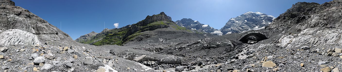 P007995: Panoramabild Gletschertunnel am Gamchigletscher