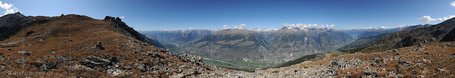 P008568: Gipfelpanorama Ergischhorn (Augstbordregion)