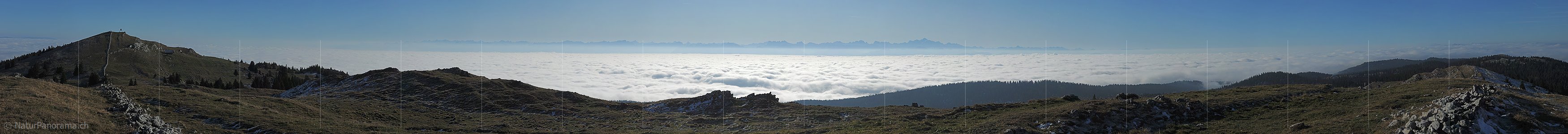 P008736: Alpenpanorama und Nebelmeer vom Mont Tendre