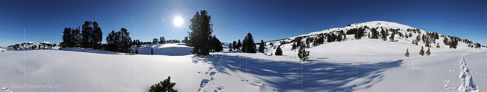 P009019: 360° Panorama view Winter landscape in the Bernese Prealps