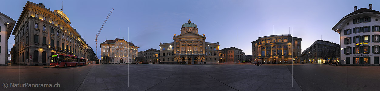 P009112: 360° Grosspanorama Nationalbank, Bundeshaus und Bundesplatz