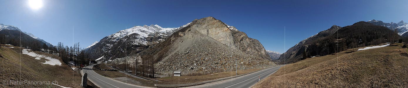 P009244: 360° Panoramic image Rockslide in Randa