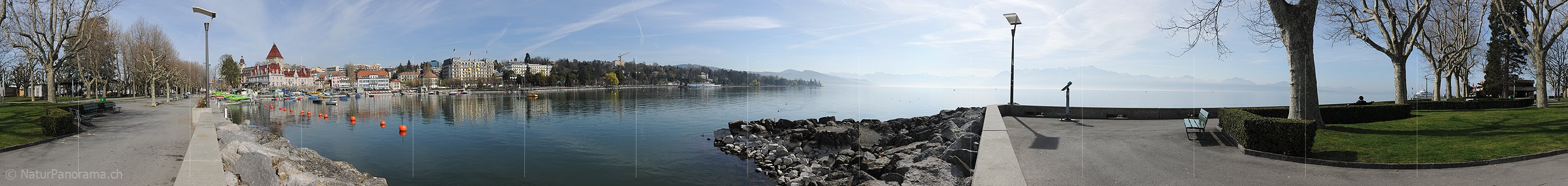 P009300: Panoramabild Lausanne am Genfersee