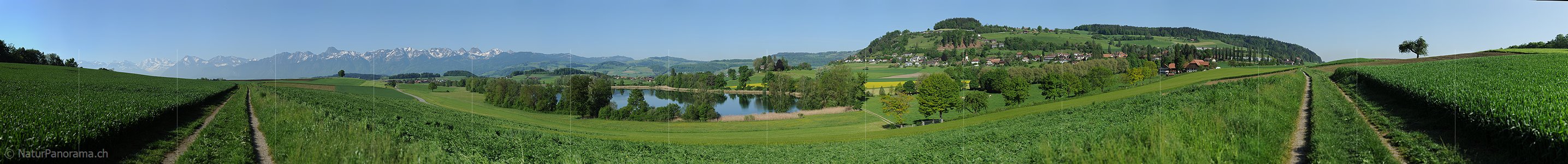 P009792c: Gigapixel Panoramabild Kulturlandschaft am Gerzensee