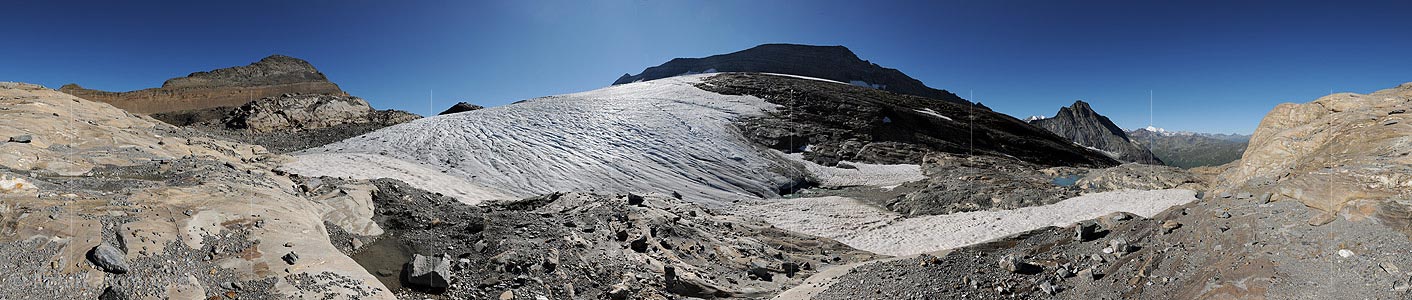 P010400: 360° Panorama view Alpine glacier (Date 8.2012)
