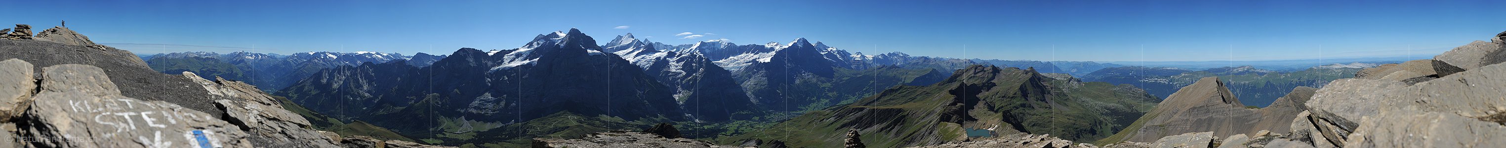 P010487: Hochauflösendes Gipfelpanorama Schwarzhorn (Jungfrauregion)
