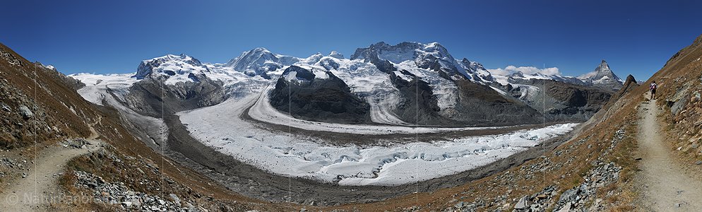 P010547: Panoramabild Gornergletscher und Zermatter Viertausender