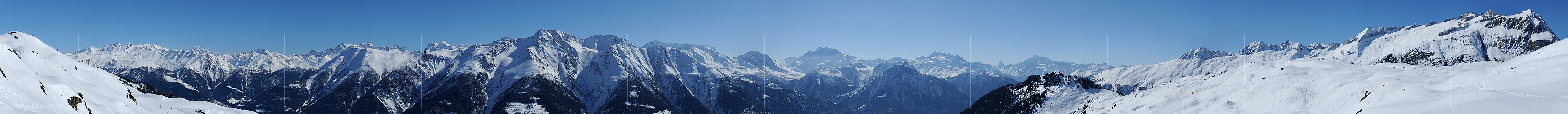 P012234c: Panorama photo Valais Alps from the Riederalp