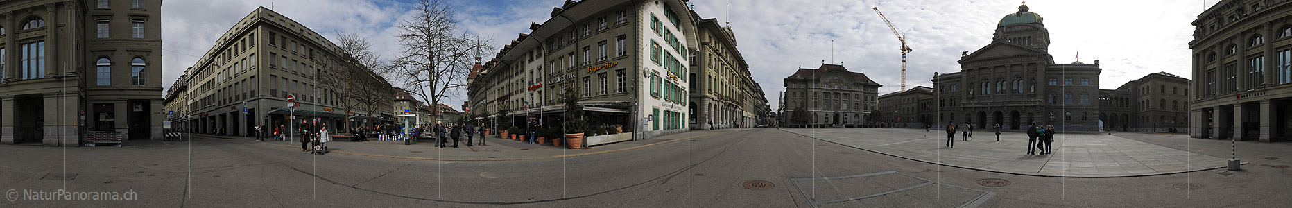 P012260: 360° Panoramabild vom Bundesplatz in Bern