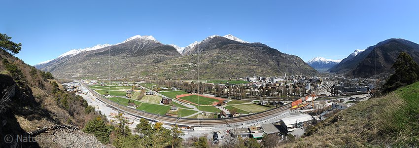 P012292: Panoramafoto Rhonetal bei Visp