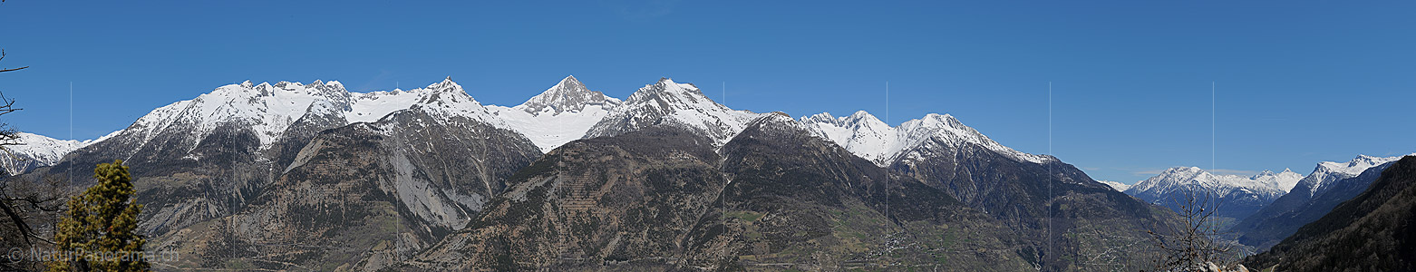 P012302d: Panorama photo Bietschhorn massif from south