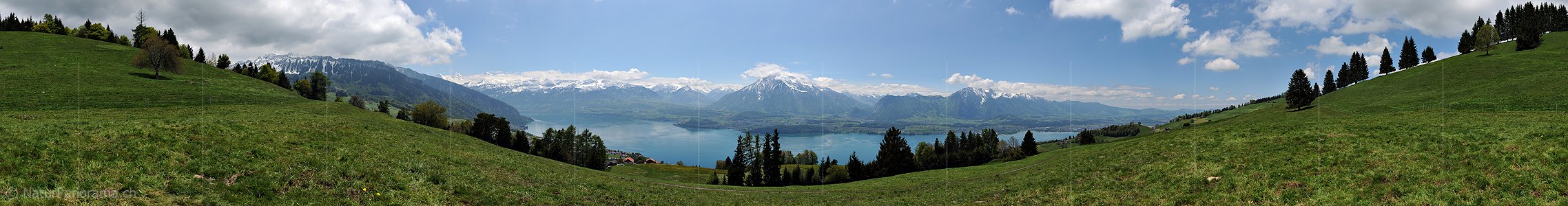 P012680: 360° Panoramabild Thunerseeregion von der Margel