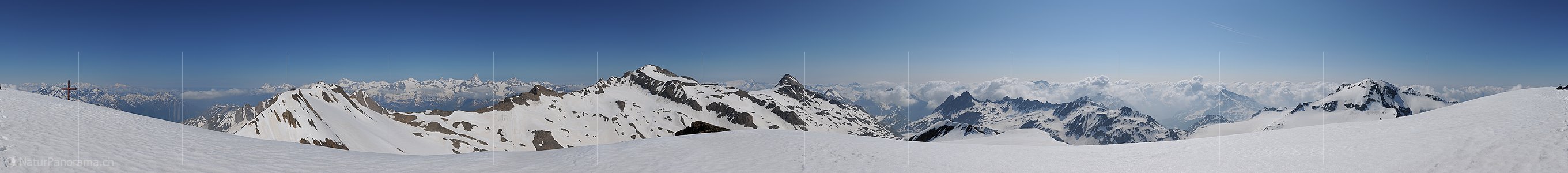 P013065: 360° Gipfelpanorama Hohsandhorn (Walliser Alpen)