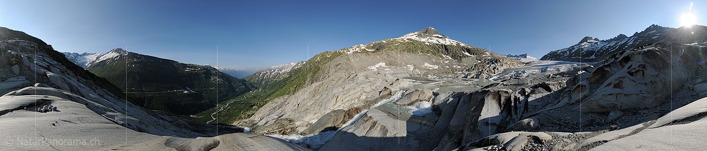 P013101: 360° Panoramafoto Rhonegletscher (Stand 7.2013)